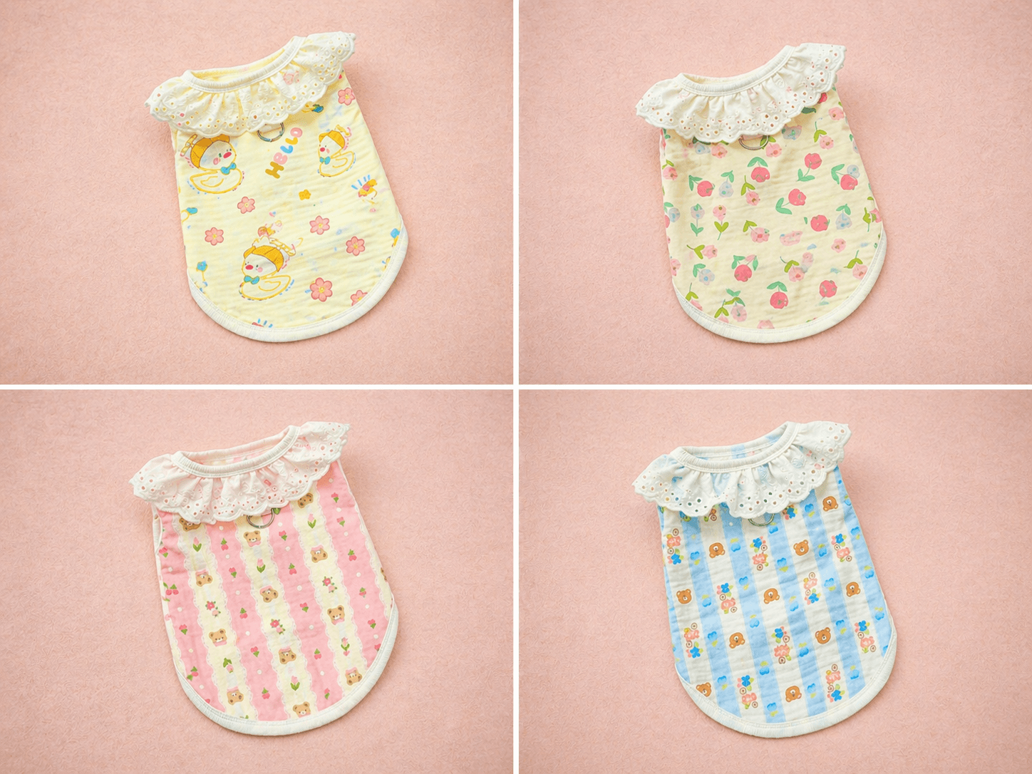 Lace ruffle dog shirt — all colour options