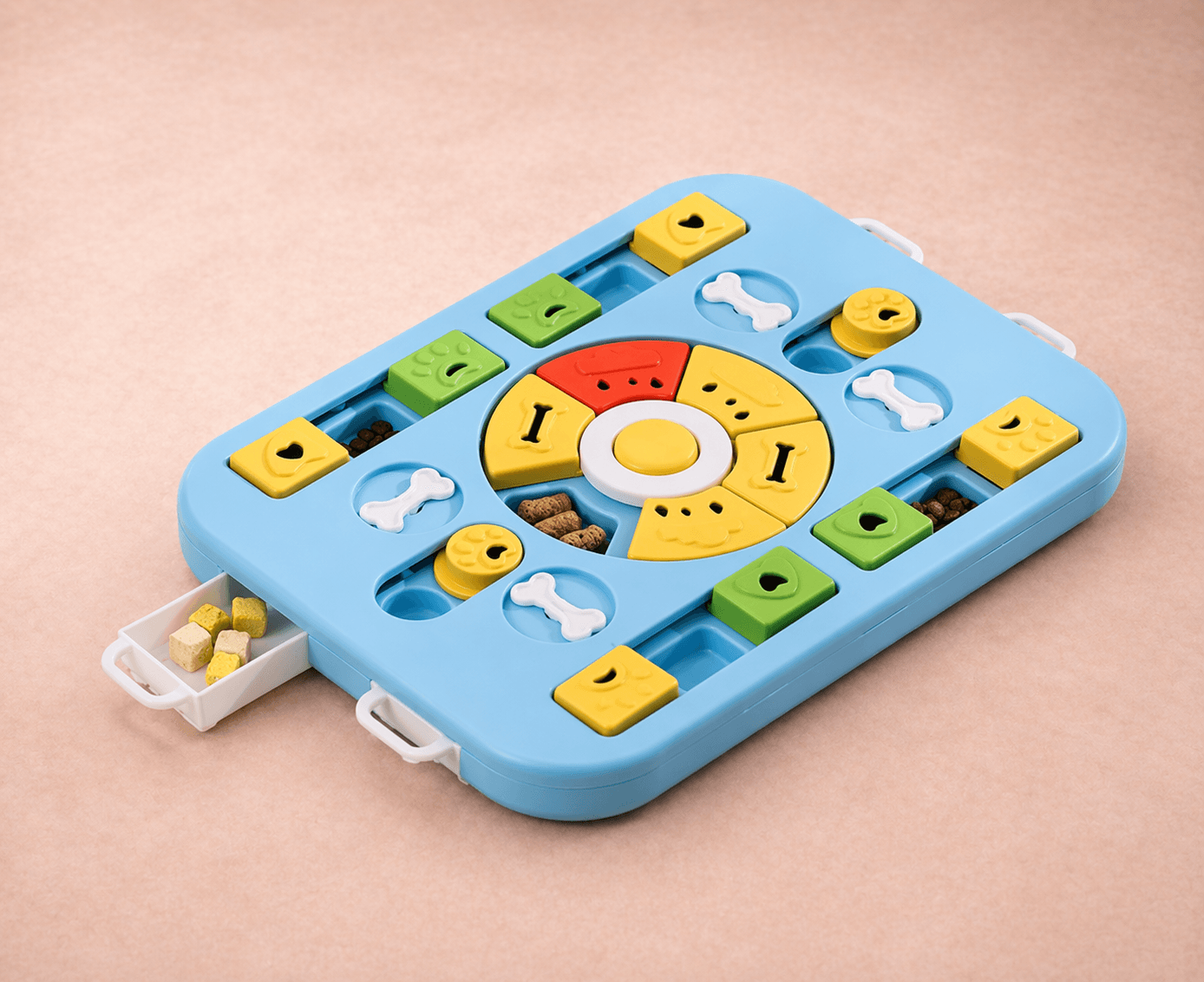 Blue ABS plastic interactive puzzle board