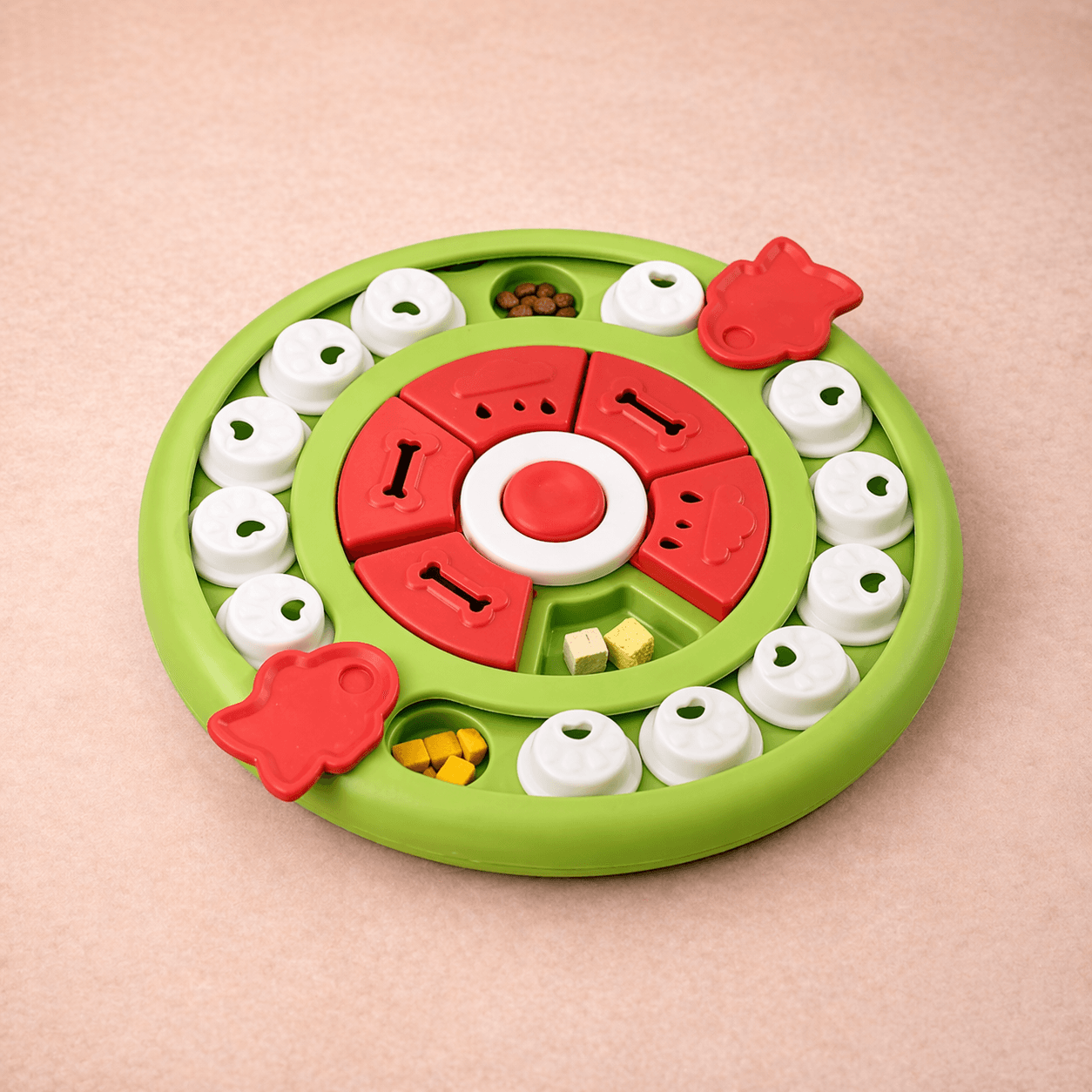 Green and red ABS plastic multi-layer puzzle disc