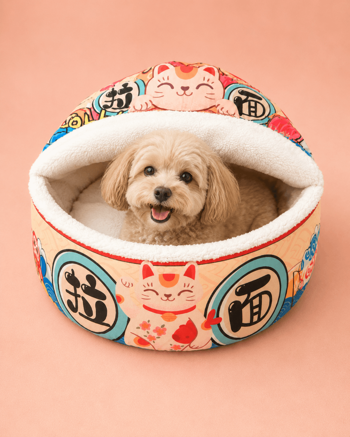 Ramen cup novelty pet bed
