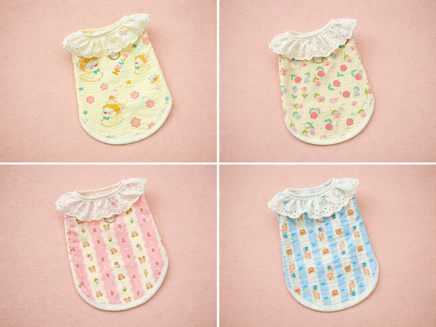 Lace ruffle dog shirt — all colour options