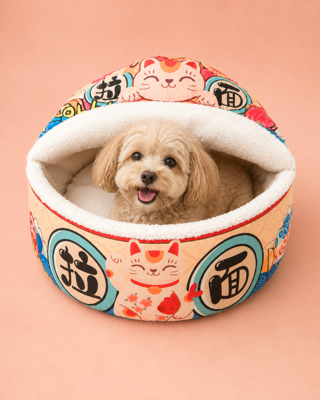 Ramen cup novelty pet bed